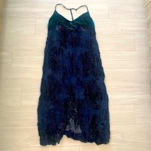 Free People Long Navy Sheer Dress